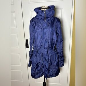 Coach Windbreaker Zip Front Jacket Blue